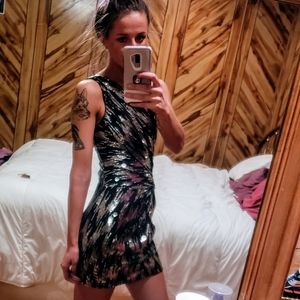 Sequin one strap dress